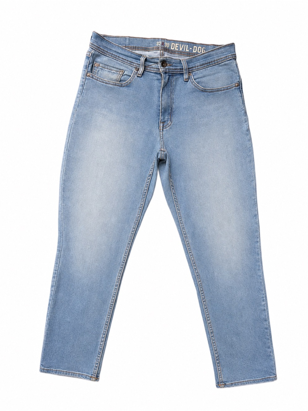 Devil-Dog Light Blue Slim Straight Men's Jeans